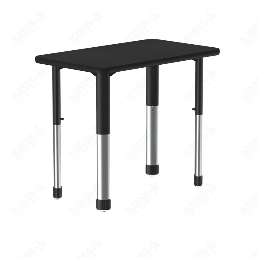 Correll Rectangular Deluxe High Pressure Collaborative Desk 27"W x 20"L x 25 - 35"H Adjustable Height (COR - AD2027 - REC - XX) - SchoolOutlet