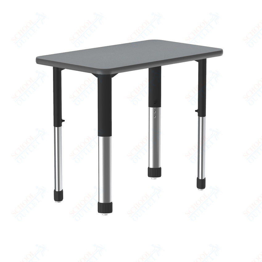 Correll Rectangular Deluxe High Pressure Collaborative Desk 27"W x 20"L x 25 - 35"H Adjustable Height (COR - AD2027 - REC - XX) - SchoolOutlet