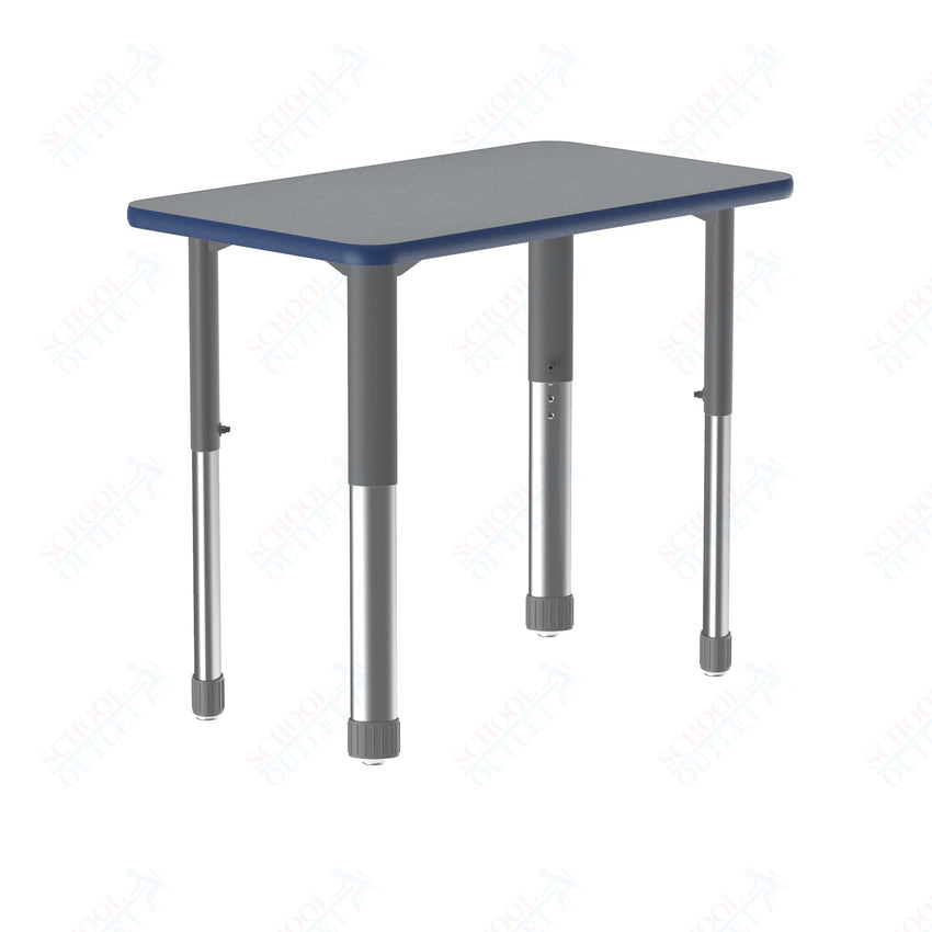 Correll Rectangular Deluxe High Pressure Collaborative Desk 27"W x 20"L x 25 - 35"H Adjustable Height (COR - AD2027 - REC - XX) - SchoolOutlet