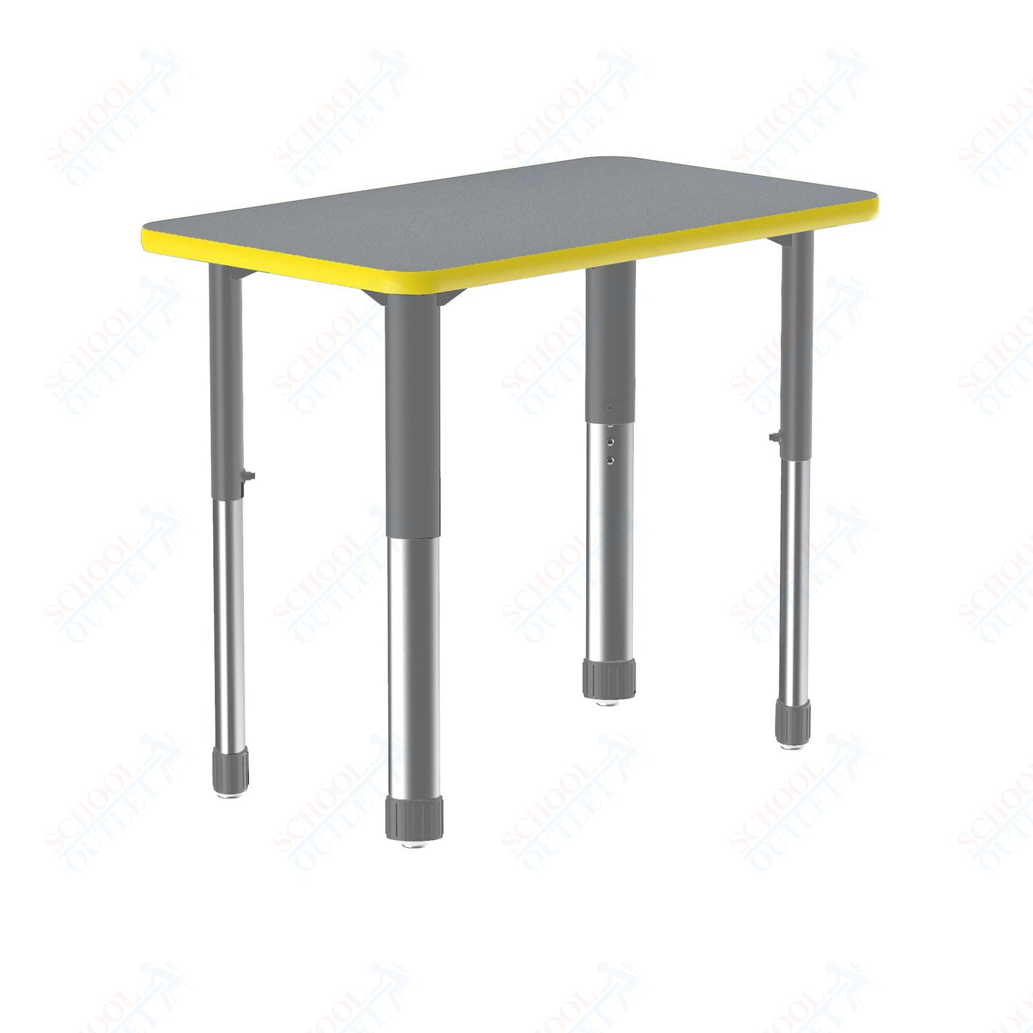 Correll Rectangular Deluxe High Pressure Collaborative Desk 27"W x 20"L x 25 - 35"H Adjustable Height (COR - AD2027 - REC - XX) - SchoolOutlet