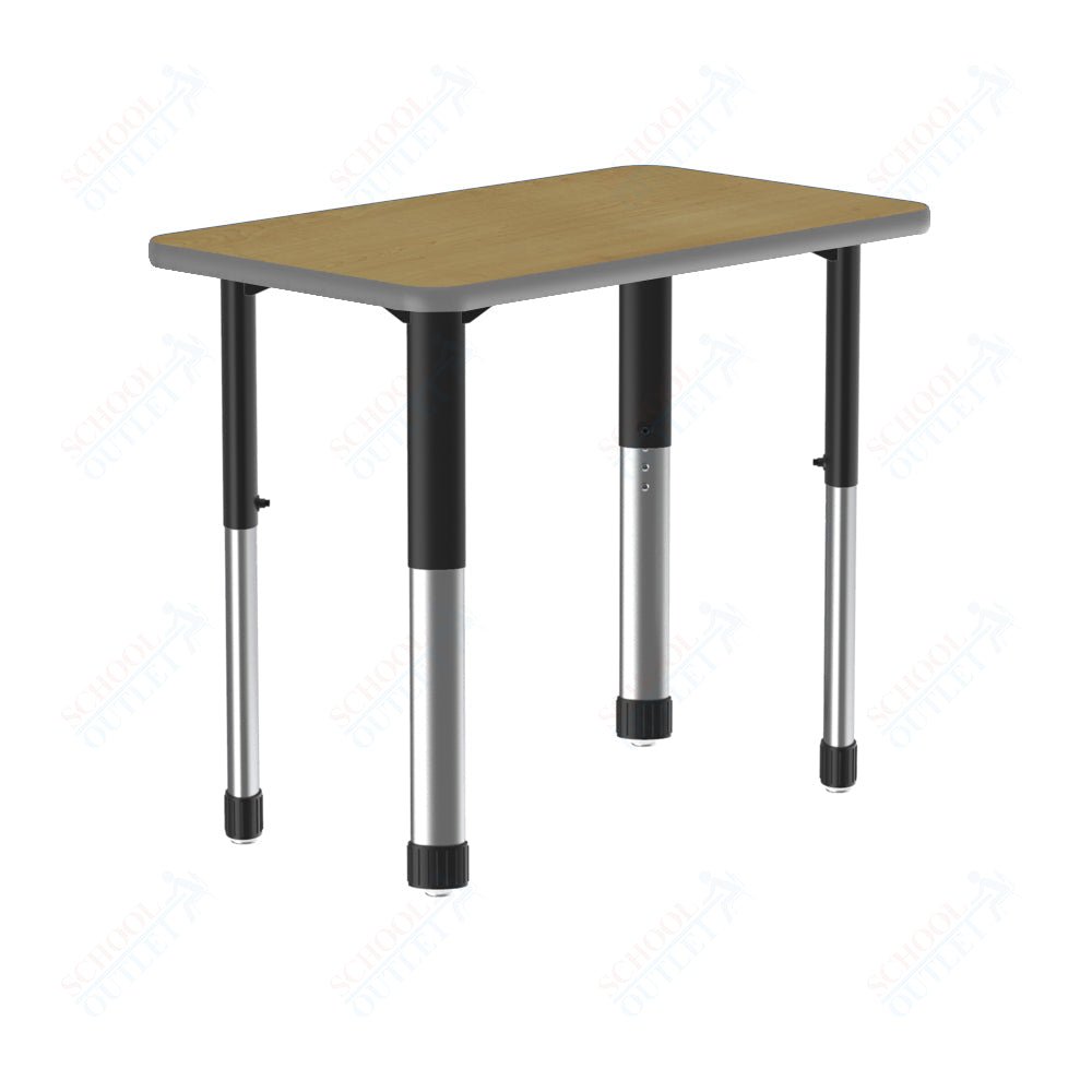 Correll Rectangular Deluxe High Pressure Collaborative Desk 27"W x 20"L x 25 - 35"H Adjustable Height (COR - AD2027 - REC - XX) - SchoolOutlet
