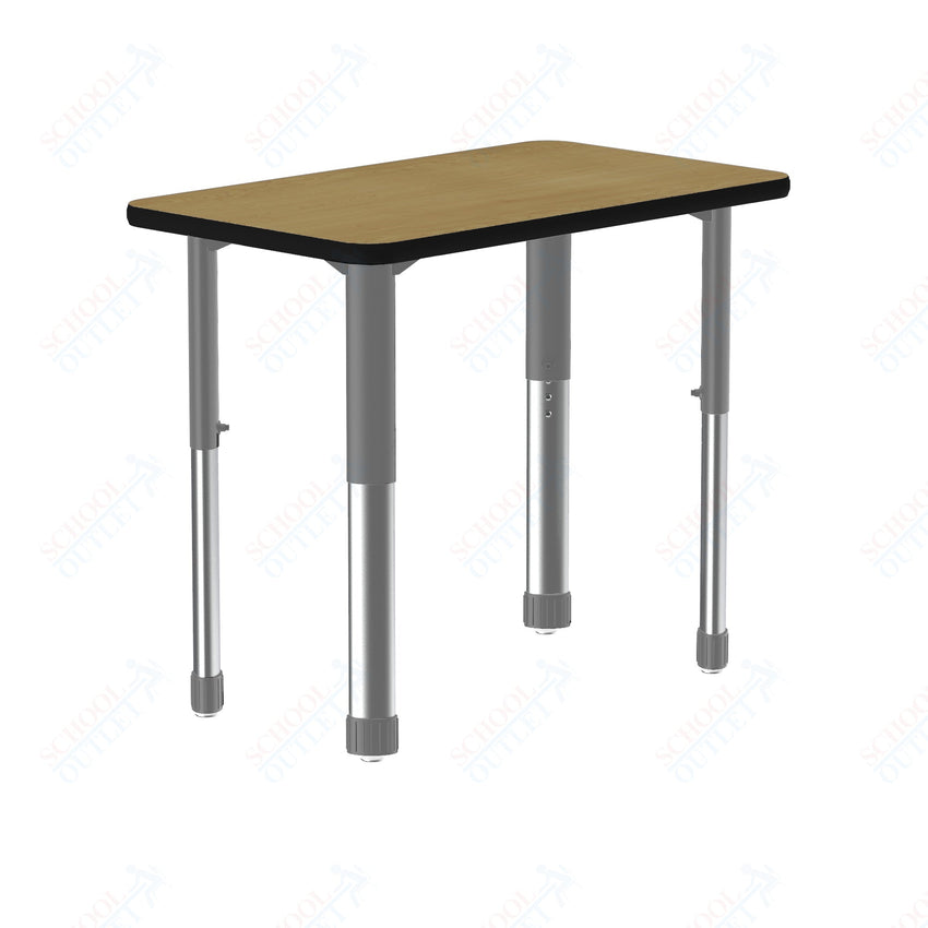 Correll Rectangular Deluxe High Pressure Collaborative Desk 27"W x 20"L x 25 - 35"H Adjustable Height (COR - AD2027 - REC - XX) - SchoolOutlet