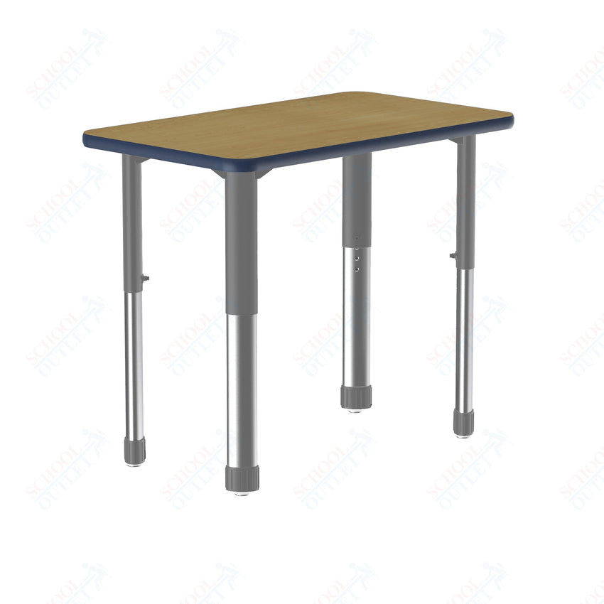 Correll Rectangular Deluxe High Pressure Collaborative Desk 27"W x 20"L x 25 - 35"H Adjustable Height (COR - AD2027 - REC - XX) - SchoolOutlet