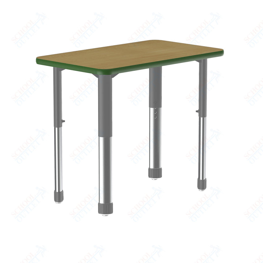 Correll Rectangular Deluxe High Pressure Collaborative Desk 27"W x 20"L x 25 - 35"H Adjustable Height (COR - AD2027 - REC - XX) - SchoolOutlet