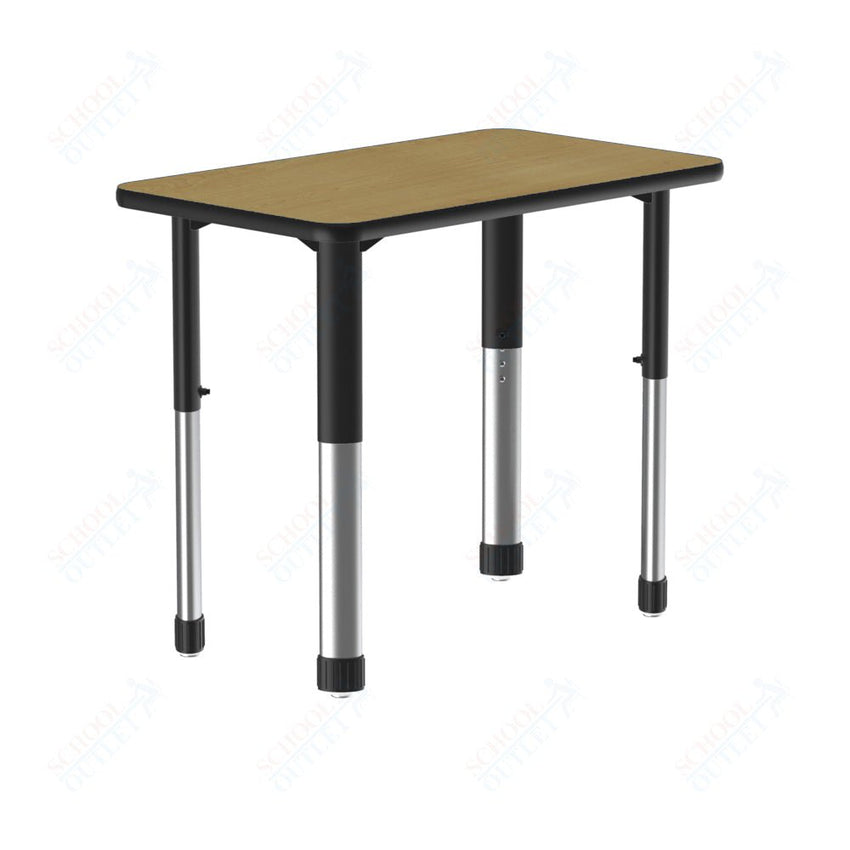Correll Rectangular Deluxe High Pressure Collaborative Desk 27"W x 20"L x 25 - 35"H Adjustable Height (COR - AD2027 - REC - XX) - SchoolOutlet
