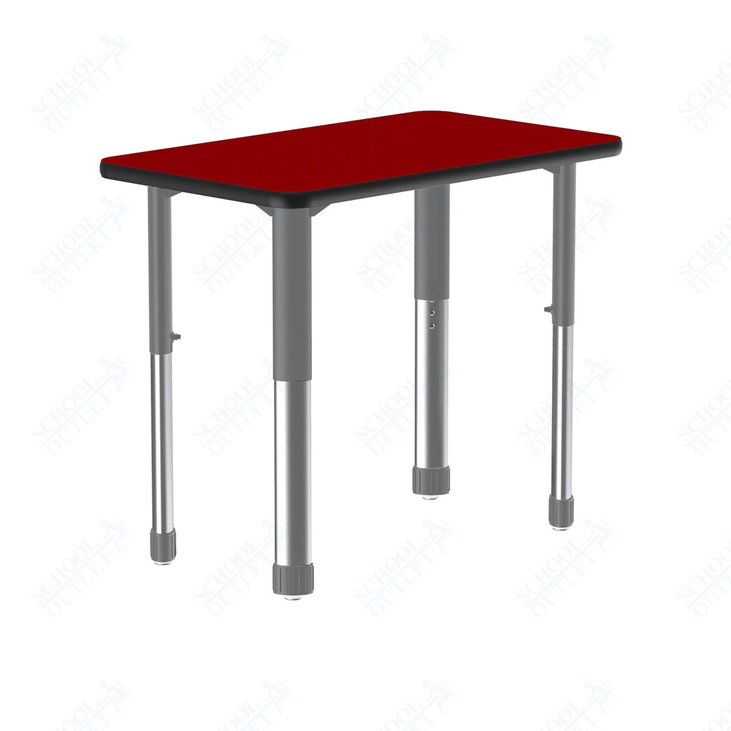 Correll Rectangular Deluxe High Pressure Collaborative Desk 27"W x 20"L x 25 - 35"H Adjustable Height (COR - AD2027 - REC - XX) - SchoolOutlet