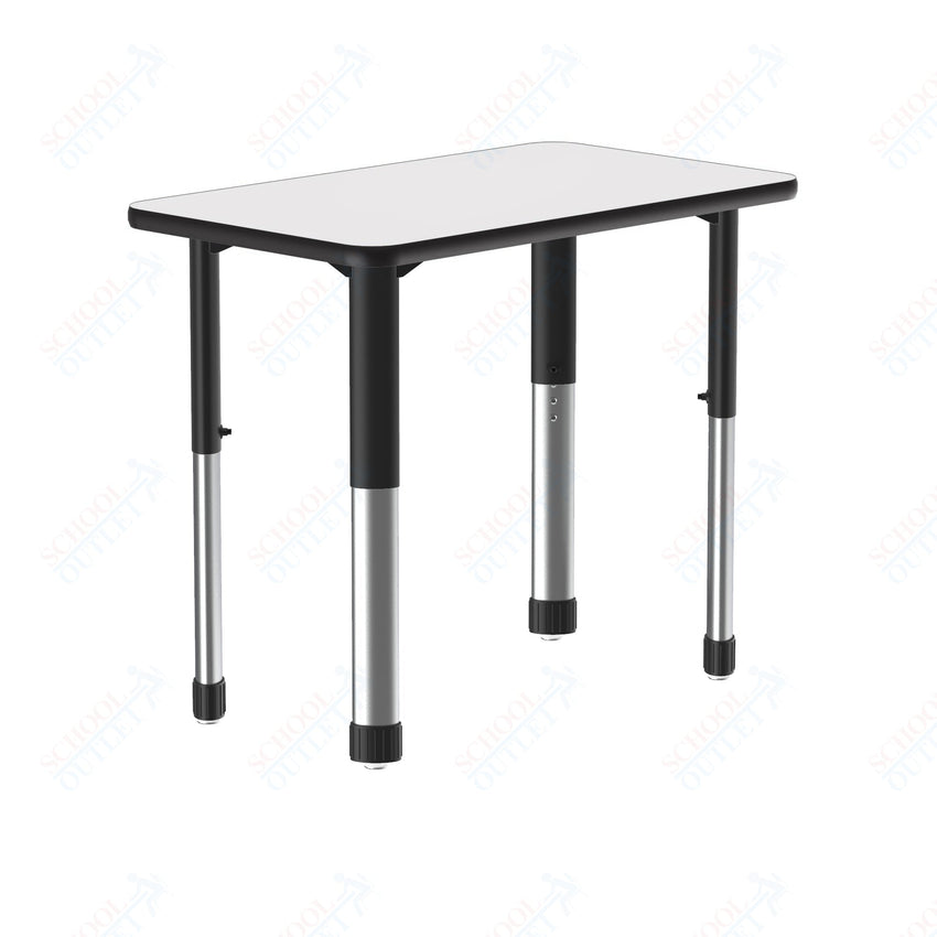 Correll Rectangular Deluxe High Pressure Collaborative Desk 27"W x 20"L x 25 - 35"H Adjustable Height (COR - AD2027 - REC - XX) - SchoolOutlet