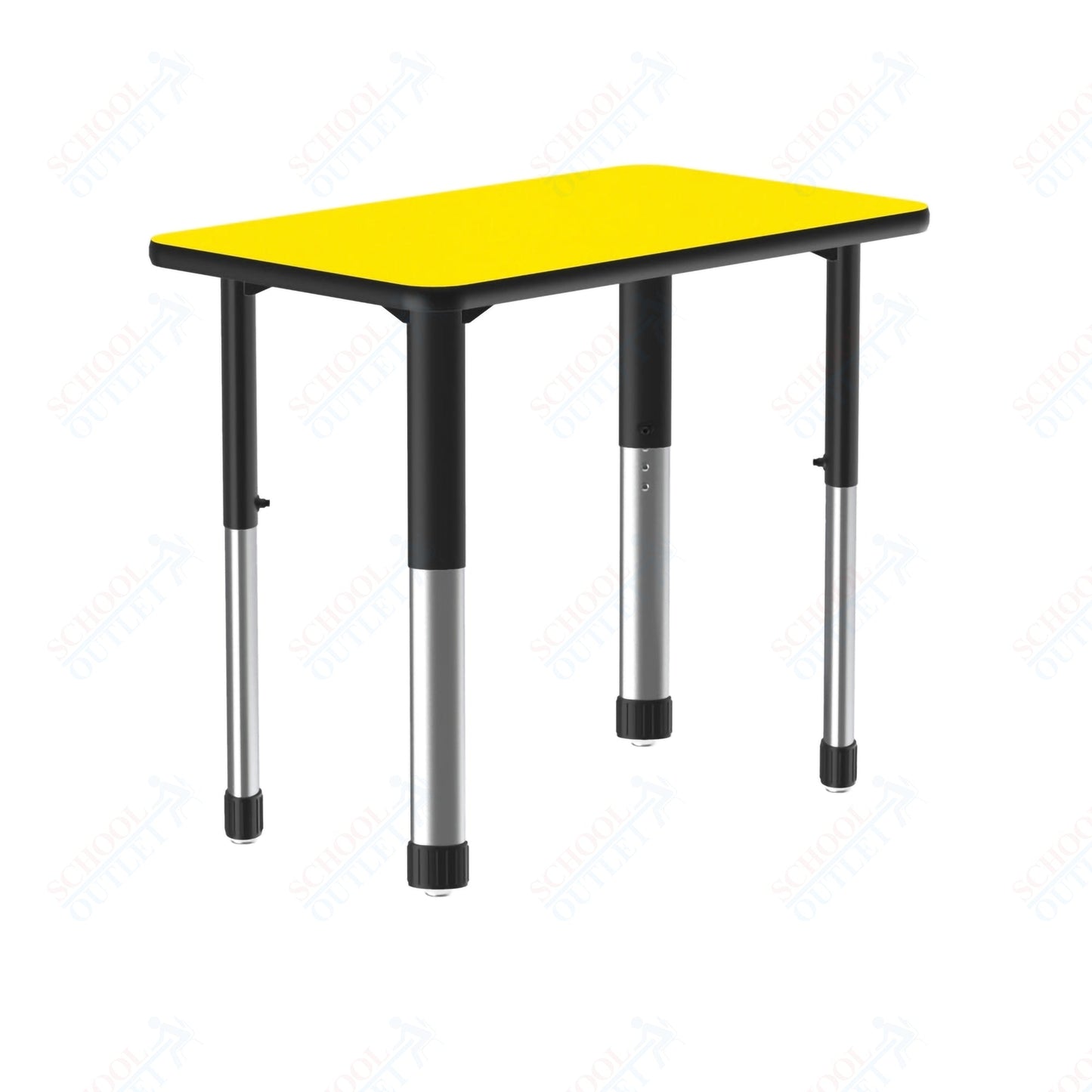 Correll Rectangular Deluxe High Pressure Collaborative Desk 27"W x 20"L x 25 - 35"H Adjustable Height (COR - AD2027 - REC - XX) - SchoolOutlet