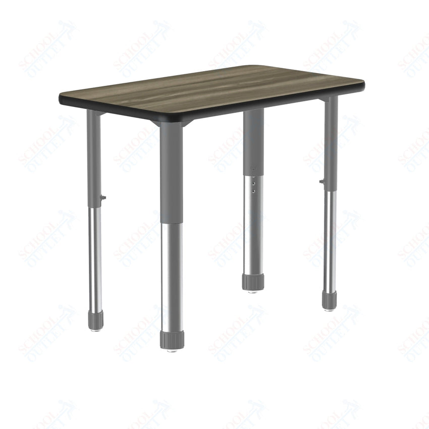 Correll Rectangular Deluxe High Pressure Collaborative Desk 27"W x 20"L x 25 - 35"H Adjustable Height (COR - AD2027 - REC - XX) - SchoolOutlet