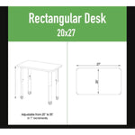Correll Rectangular Markerboard - Dry Erase High Pressure Collaborative Desk 27