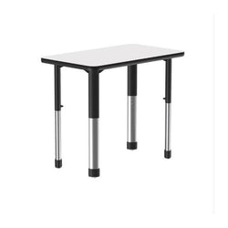 Correll Rectangular Markerboard-Dry Erase High Pressure Collaborative Desk 27"W x 20"L x 25 - 35"H Adjustable Height (COR-AD2027DE-REC-XX)