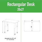Correll Rectangular Commercial Laminate Top Collaborative Desk 27