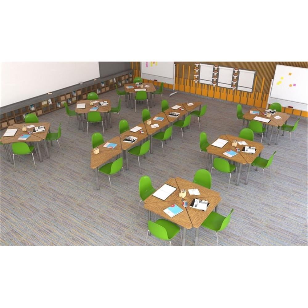 Correll Rectangular Commercial Laminate Top Collaborative Desk 27"W x 20"L x 25 - 35"H Adjustable Height (COR - AD2027TF - REC - XX) - SchoolOutlet