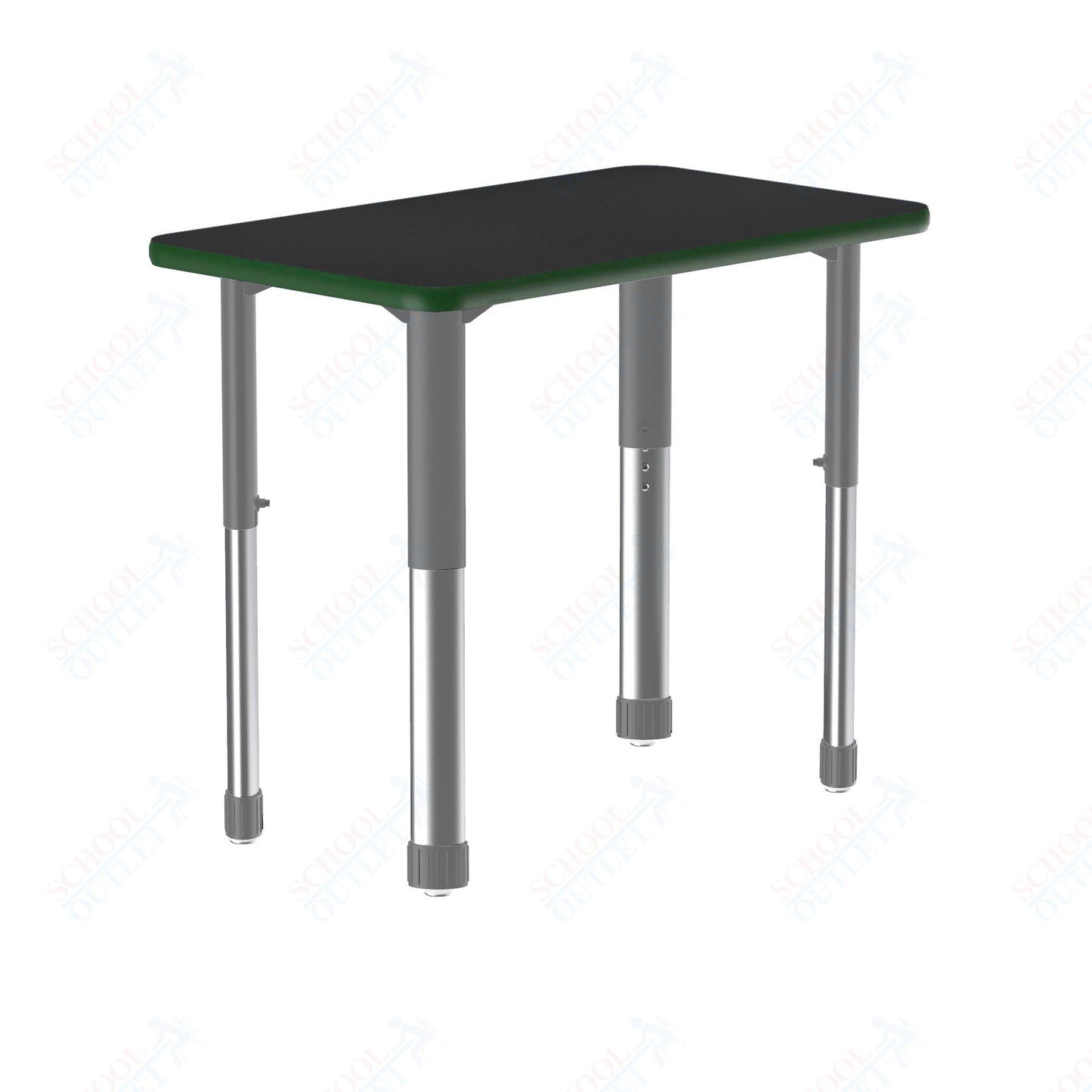 Correll Rectangular Commercial Laminate Top Collaborative Desk 27"W x 20"L x 25 - 35"H Adjustable Height (COR - AD2027TF - REC - XX) - SchoolOutlet