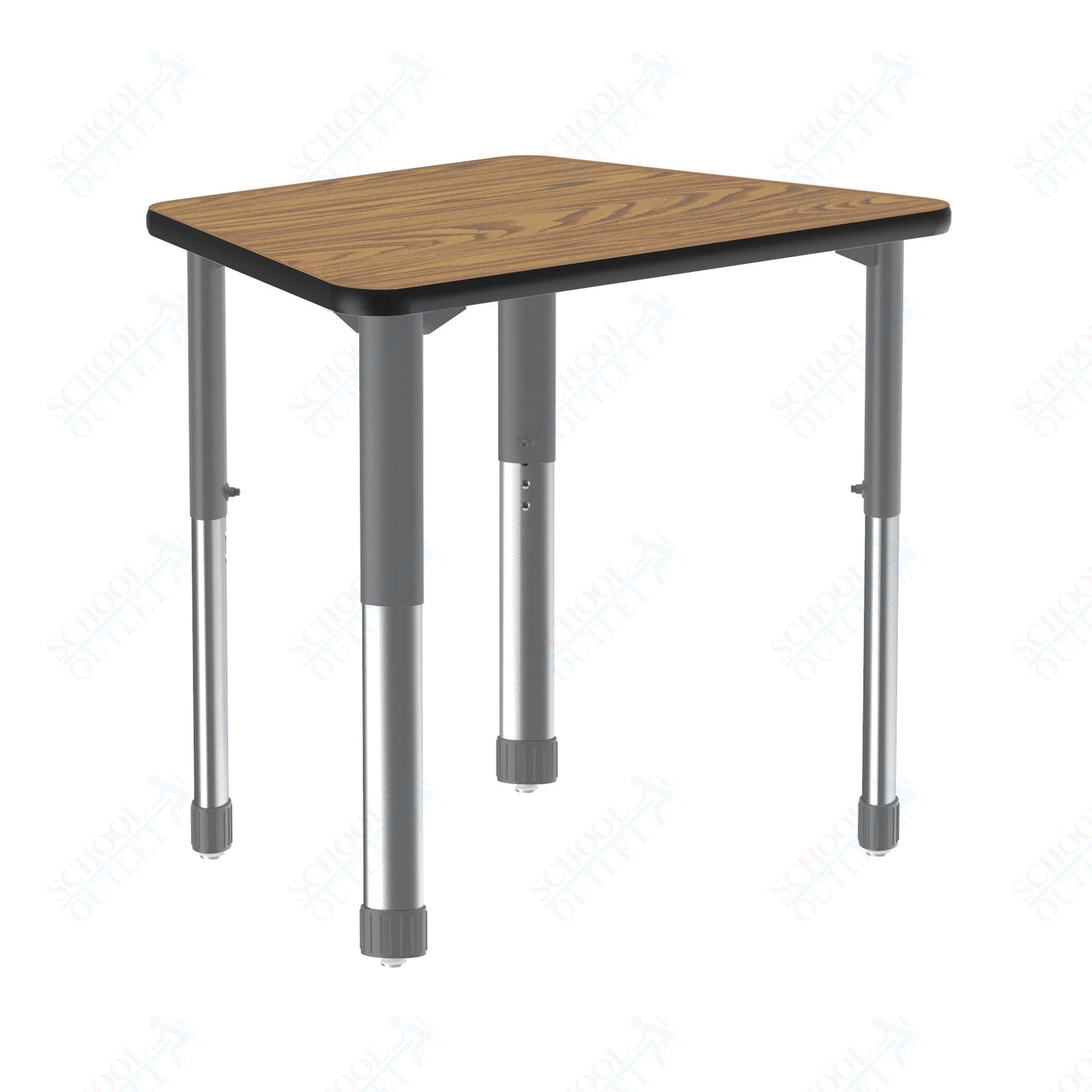 Correll Trapezoid Deluxe High Pressure Collaborative Desk 32"W x 22"L x 25 - 35"H Adjustable Height (COR - AD2232 - TRP - XX) - SchoolOutlet
