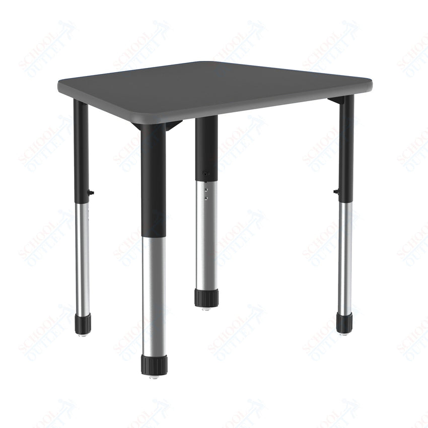 Correll Trapezoid Deluxe High Pressure Collaborative Desk 32"W x 22"L x 25 - 35"H Adjustable Height (COR - AD2232 - TRP - XX) - SchoolOutlet