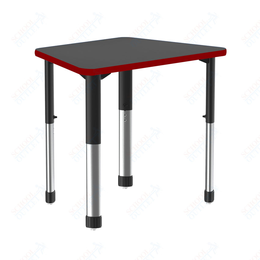 Correll Trapezoid Deluxe High Pressure Collaborative Desk 32"W x 22"L x 25 - 35"H Adjustable Height (COR - AD2232 - TRP - XX) - SchoolOutlet