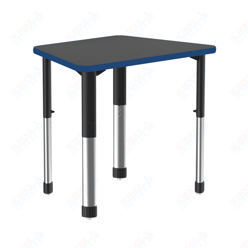 Correll Trapezoid Deluxe High Pressure Collaborative Desk 32"W x 22"L x 25 - 35"H Adjustable Height (COR - AD2232 - TRP - XX) - SchoolOutlet