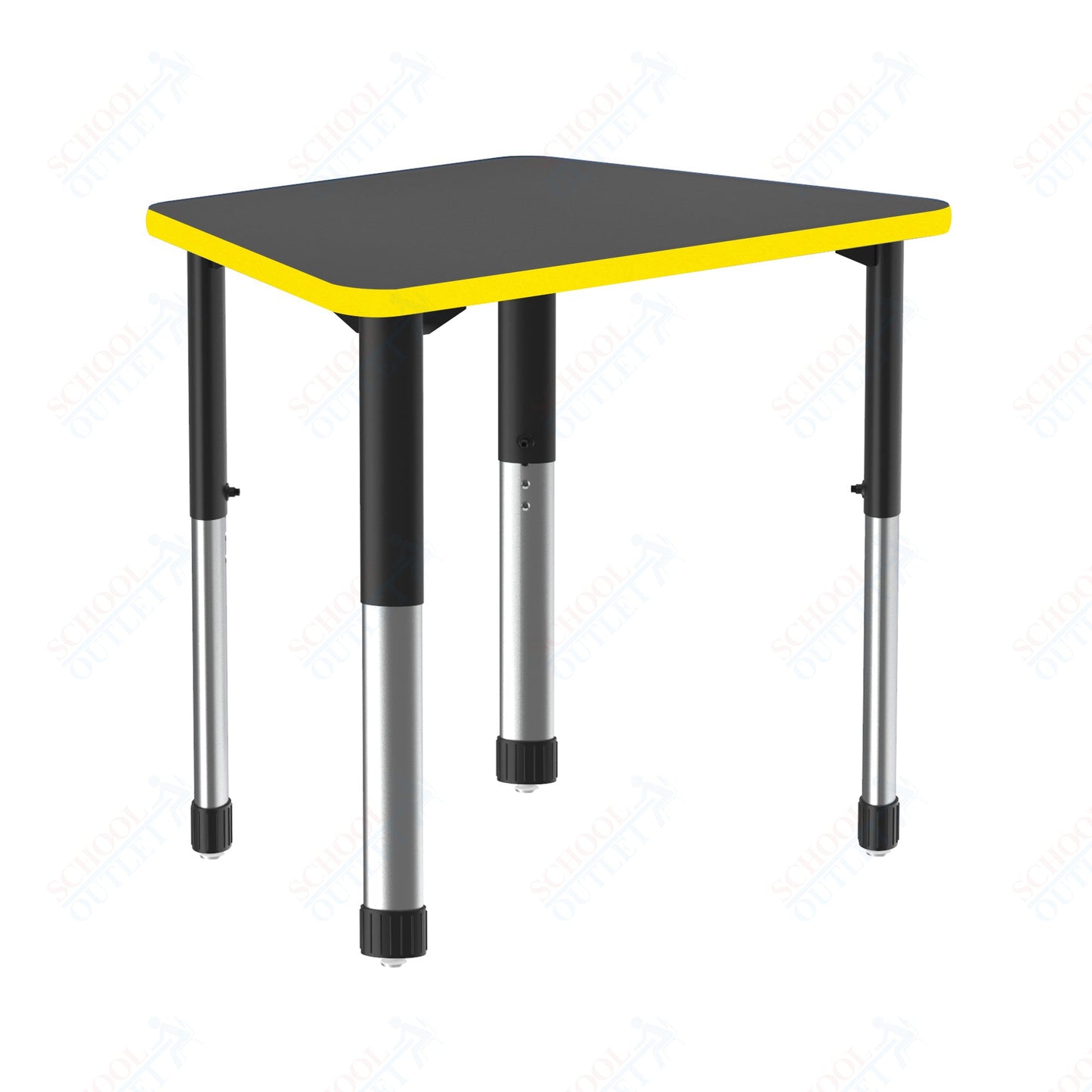 Correll Trapezoid Deluxe High Pressure Collaborative Desk 32"W x 22"L x 25 - 35"H Adjustable Height (COR - AD2232 - TRP - XX) - SchoolOutlet