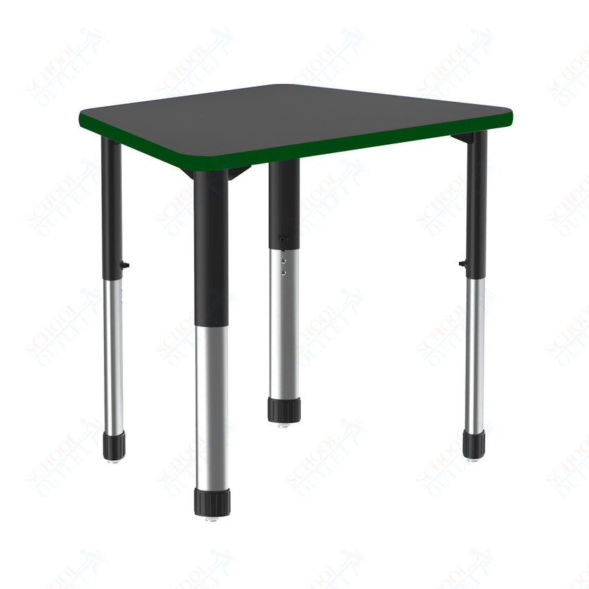 Correll Trapezoid Deluxe High Pressure Collaborative Desk 32"W x 22"L x 25 - 35"H Adjustable Height (COR - AD2232 - TRP - XX) - SchoolOutlet