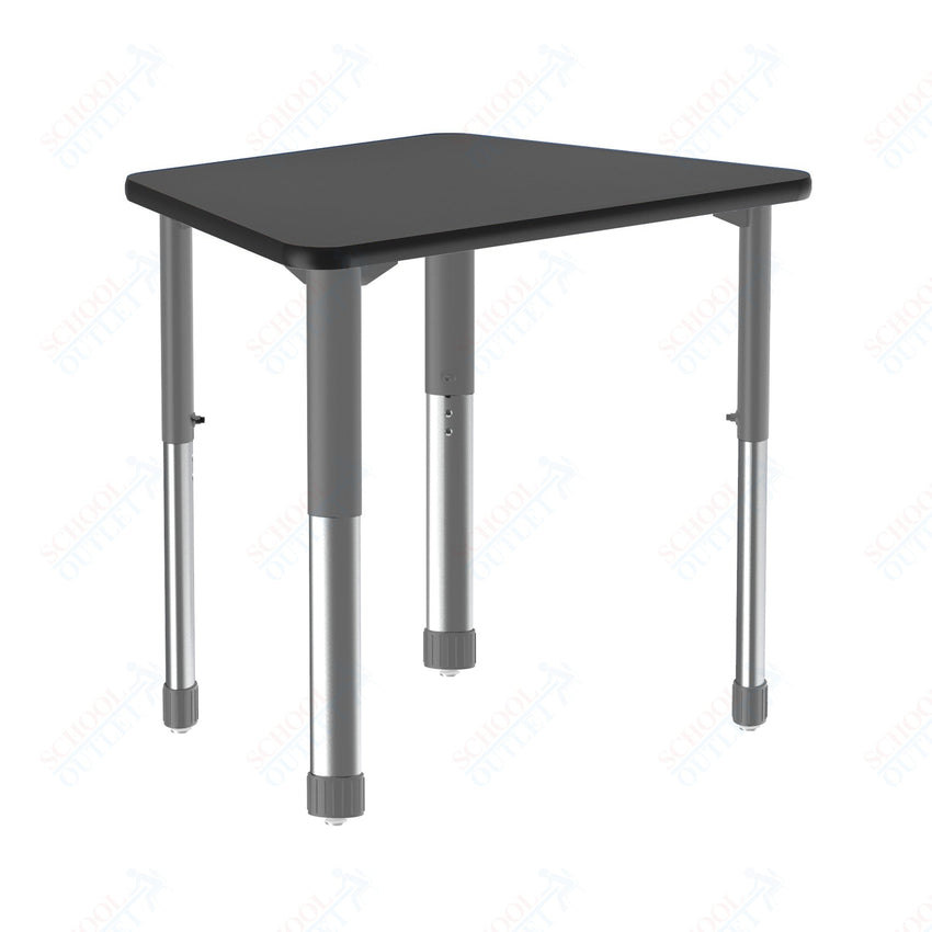 Correll Trapezoid Deluxe High Pressure Collaborative Desk 32"W x 22"L x 25 - 35"H Adjustable Height (COR - AD2232 - TRP - XX) - SchoolOutlet