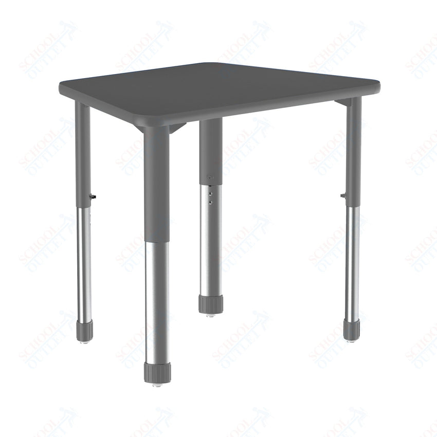 Correll Trapezoid Deluxe High Pressure Collaborative Desk 32"W x 22"L x 25 - 35"H Adjustable Height (COR - AD2232 - TRP - XX) - SchoolOutlet