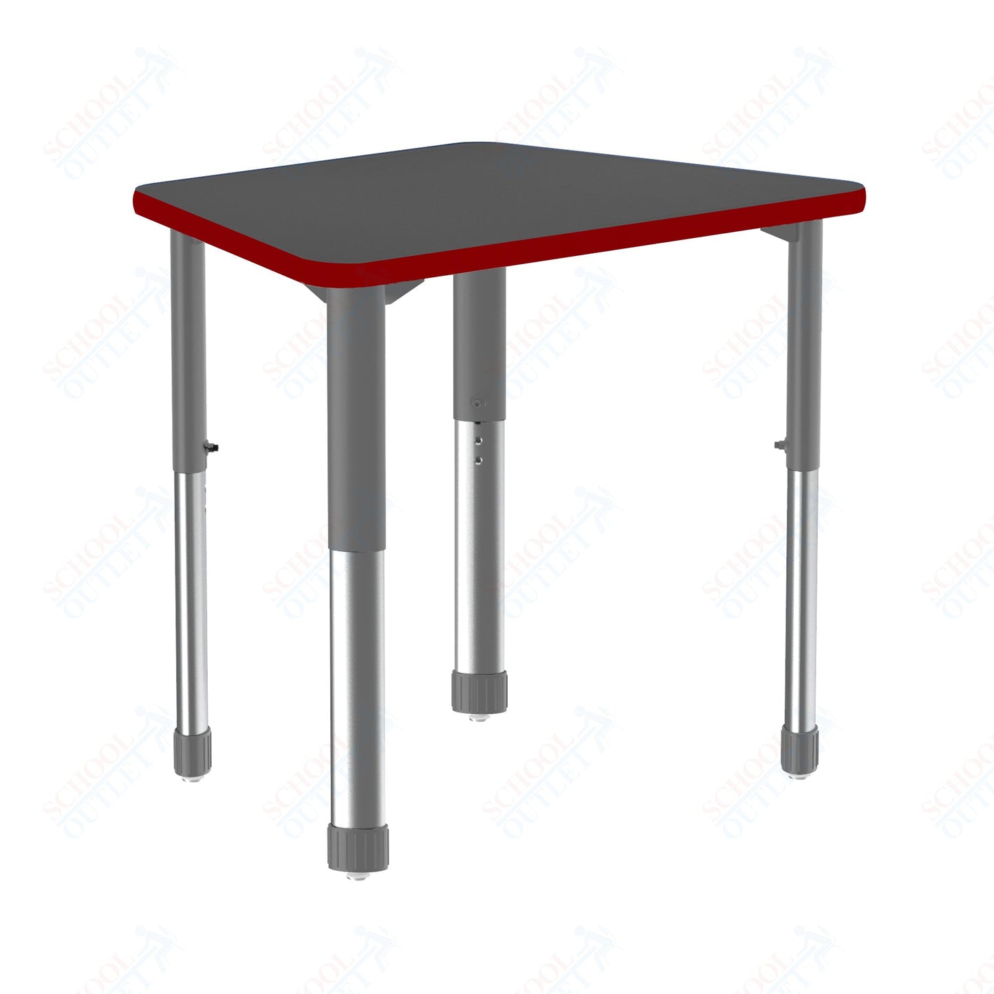 Correll Trapezoid Deluxe High Pressure Collaborative Desk 32"W x 22"L x 25 - 35"H Adjustable Height (COR - AD2232 - TRP - XX) - SchoolOutlet