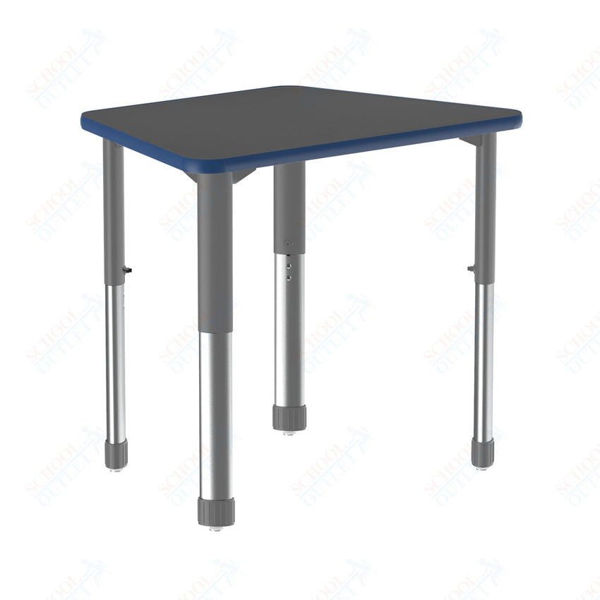 Correll Trapezoid Deluxe High Pressure Collaborative Desk 32"W x 22"L x 25 - 35"H Adjustable Height (COR - AD2232 - TRP - XX) - SchoolOutlet