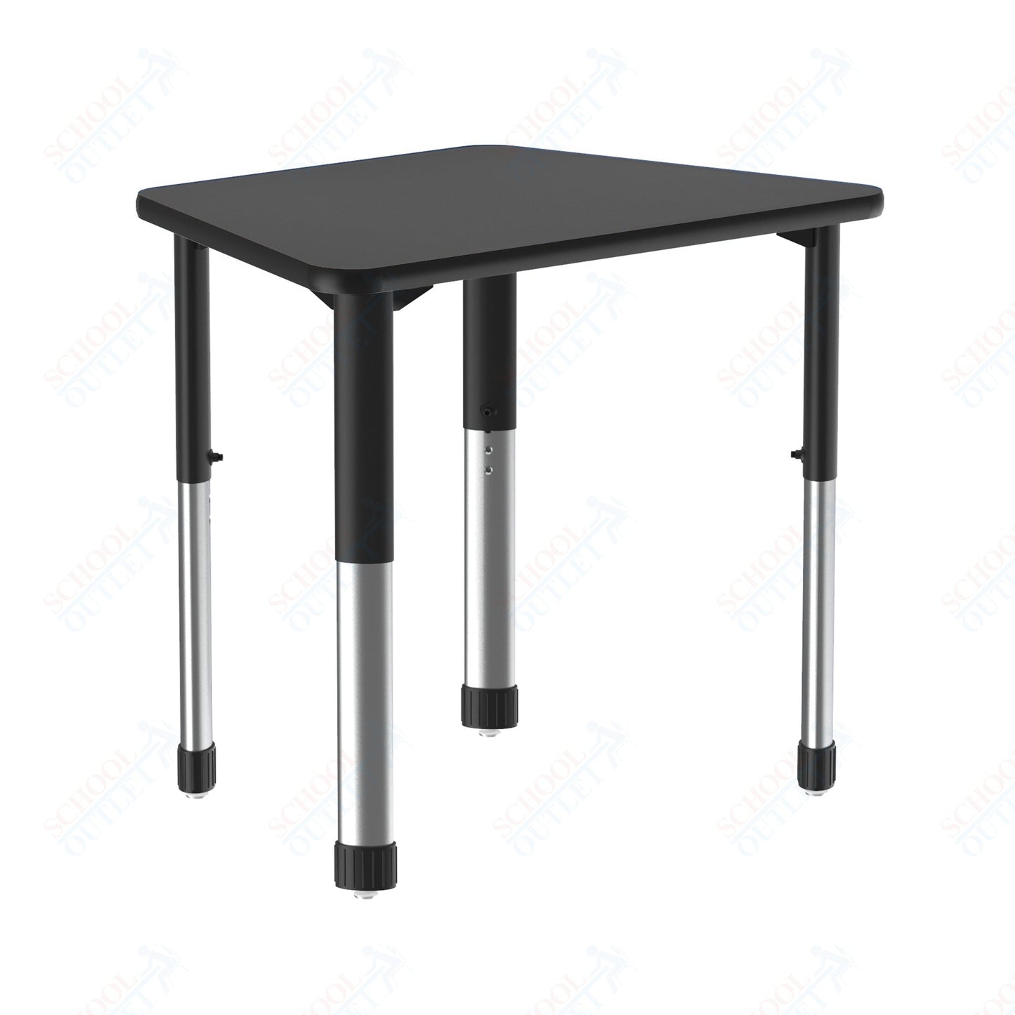 Correll Trapezoid Deluxe High Pressure Collaborative Desk 32"W x 22"L x 25 - 35"H Adjustable Height (COR - AD2232 - TRP - XX) - SchoolOutlet