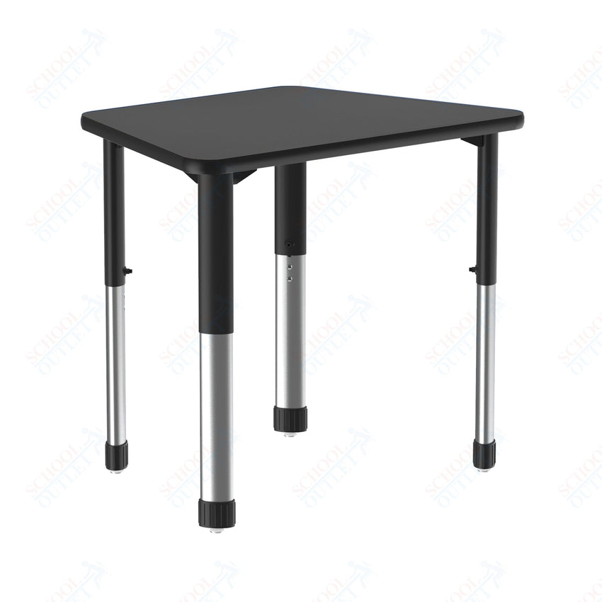 Correll Trapezoid Deluxe High Pressure Collaborative Desk 32"W x 22"L x 25 - 35"H Adjustable Height (COR - AD2232 - TRP - XX) - SchoolOutlet