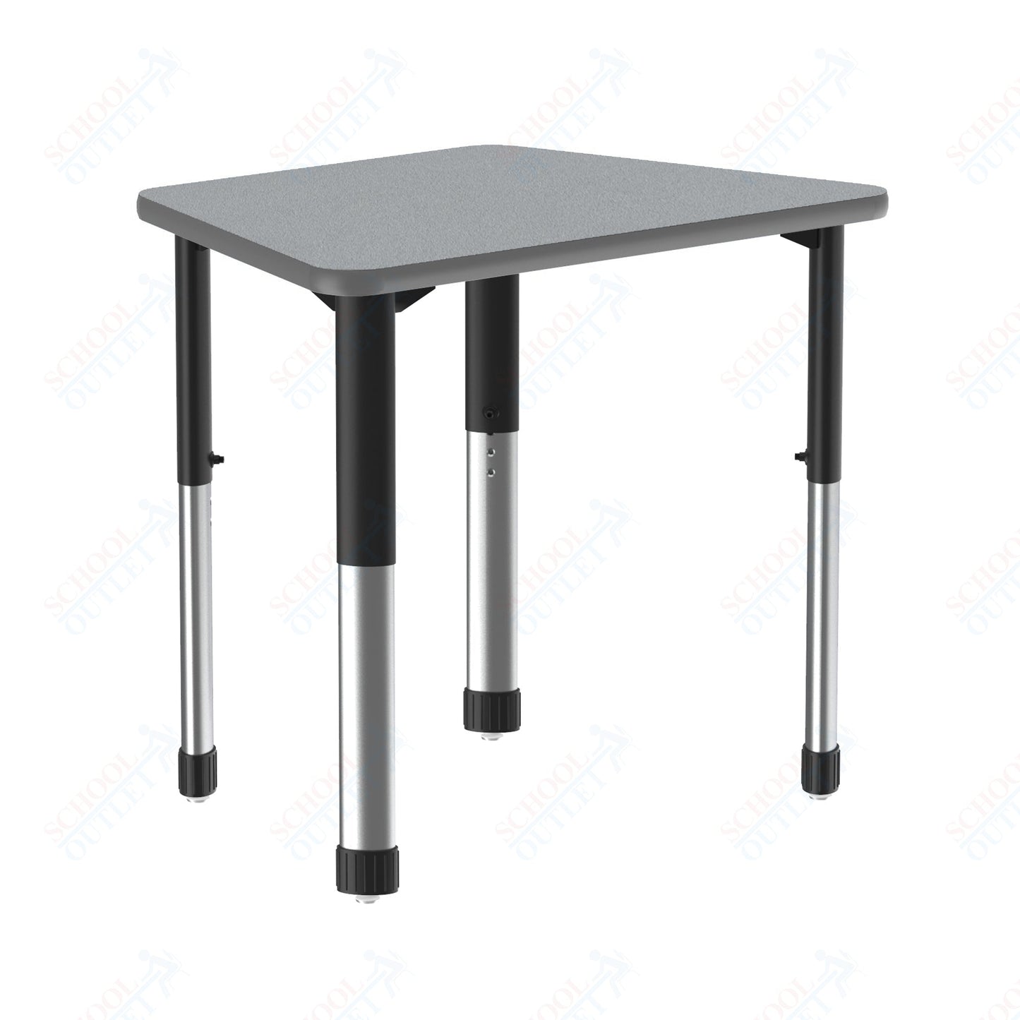 Correll Trapezoid Deluxe High Pressure Collaborative Desk 32"W x 22"L x 25 - 35"H Adjustable Height (COR - AD2232 - TRP - XX) - SchoolOutlet