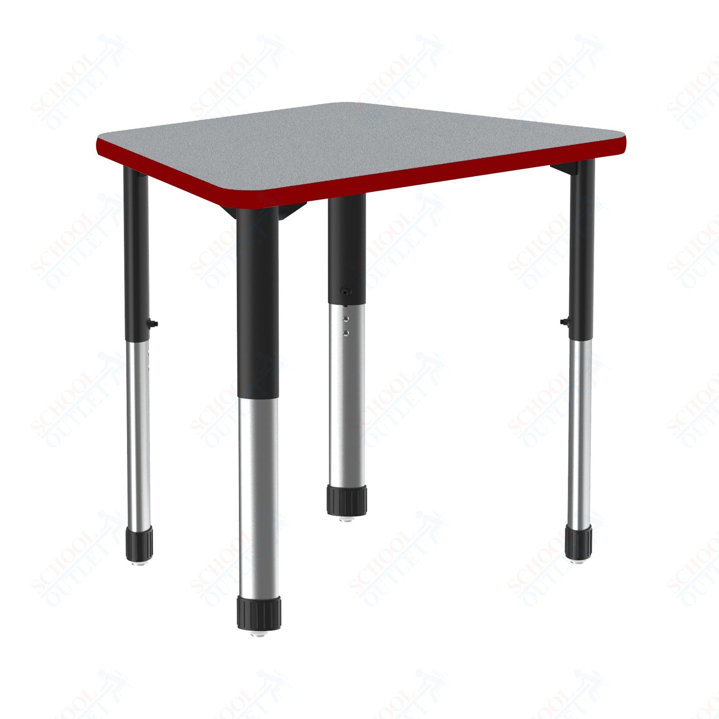 Correll Trapezoid Deluxe High Pressure Collaborative Desk 32"W x 22"L x 25 - 35"H Adjustable Height (COR - AD2232 - TRP - XX) - SchoolOutlet