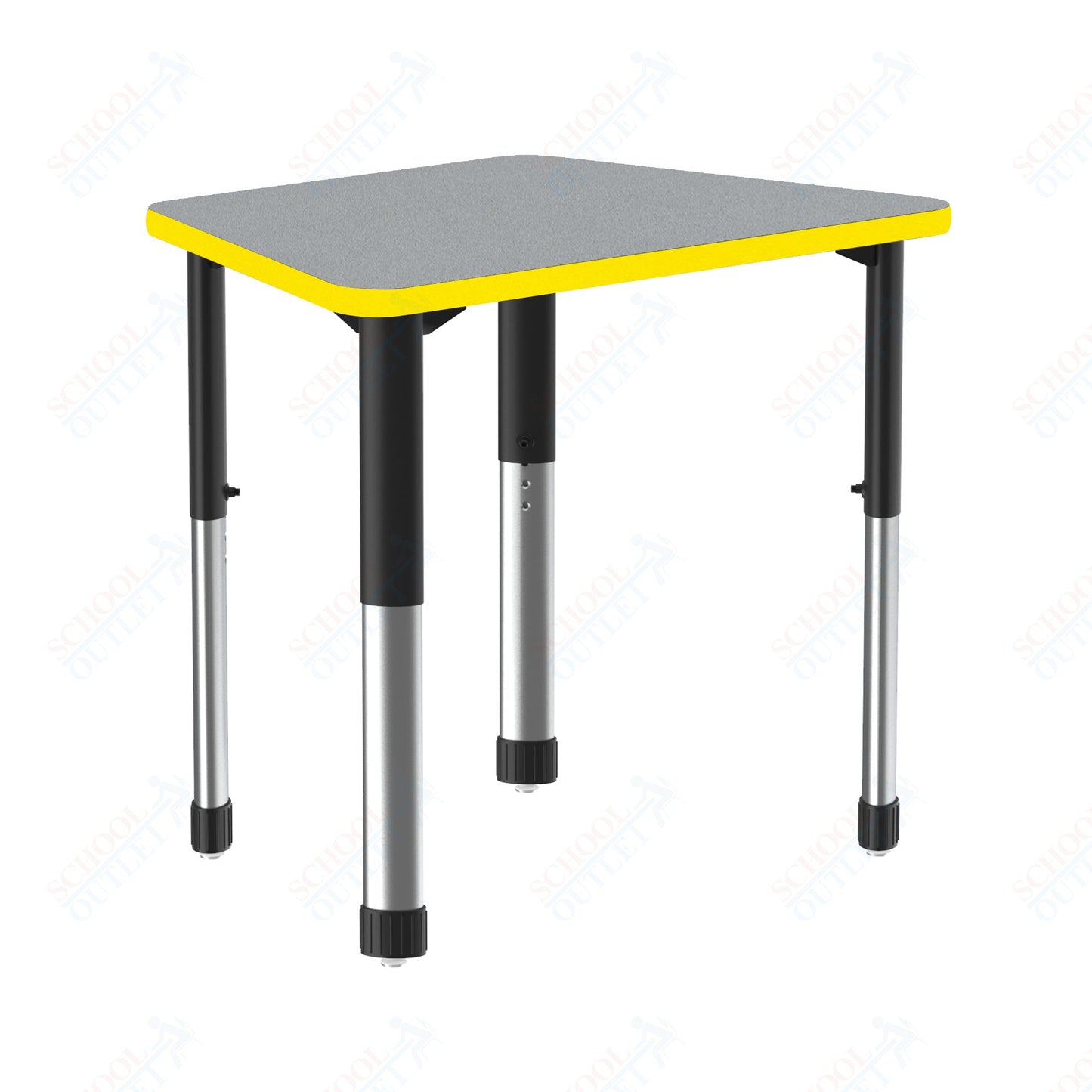 Correll Trapezoid Deluxe High Pressure Collaborative Desk 32"W x 22"L x 25 - 35"H Adjustable Height (COR - AD2232 - TRP - XX) - SchoolOutlet