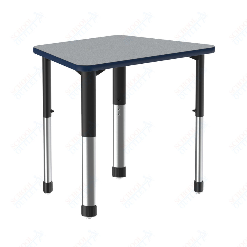 Correll Trapezoid Deluxe High Pressure Collaborative Desk 32"W x 22"L x 25 - 35"H Adjustable Height (COR - AD2232 - TRP - XX) - SchoolOutlet