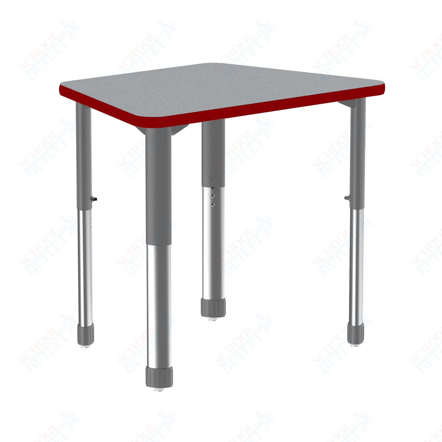 Correll Trapezoid Deluxe High Pressure Collaborative Desk 32"W x 22"L x 25 - 35"H Adjustable Height (COR - AD2232 - TRP - XX) - SchoolOutlet