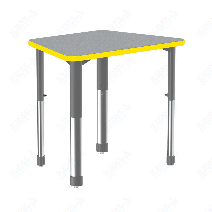 Correll Trapezoid Deluxe High Pressure Collaborative Desk 32"W x 22"L x 25 - 35"H Adjustable Height (COR - AD2232 - TRP - XX) - SchoolOutlet