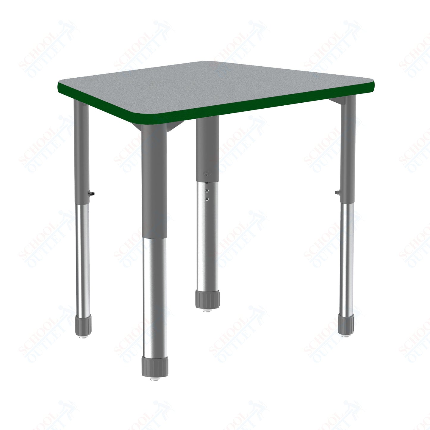 Correll Trapezoid Deluxe High Pressure Collaborative Desk 32"W x 22"L x 25 - 35"H Adjustable Height (COR - AD2232 - TRP - XX) - SchoolOutlet