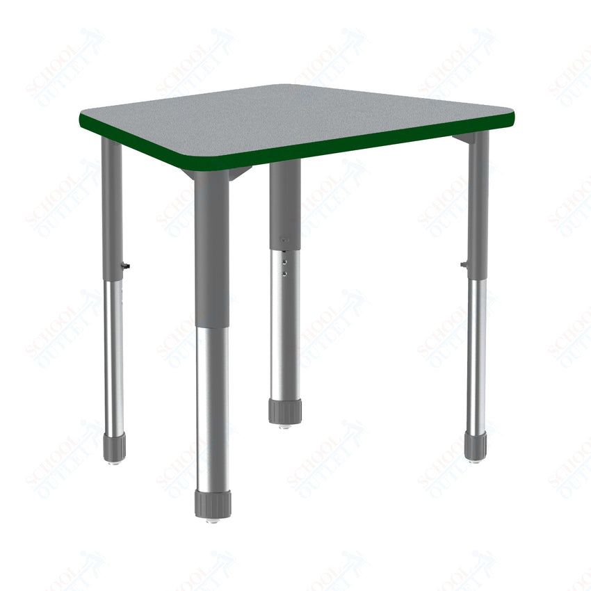 Correll Trapezoid Deluxe High Pressure Collaborative Desk 32"W x 22"L x 25 - 35"H Adjustable Height (COR - AD2232 - TRP - XX) - SchoolOutlet