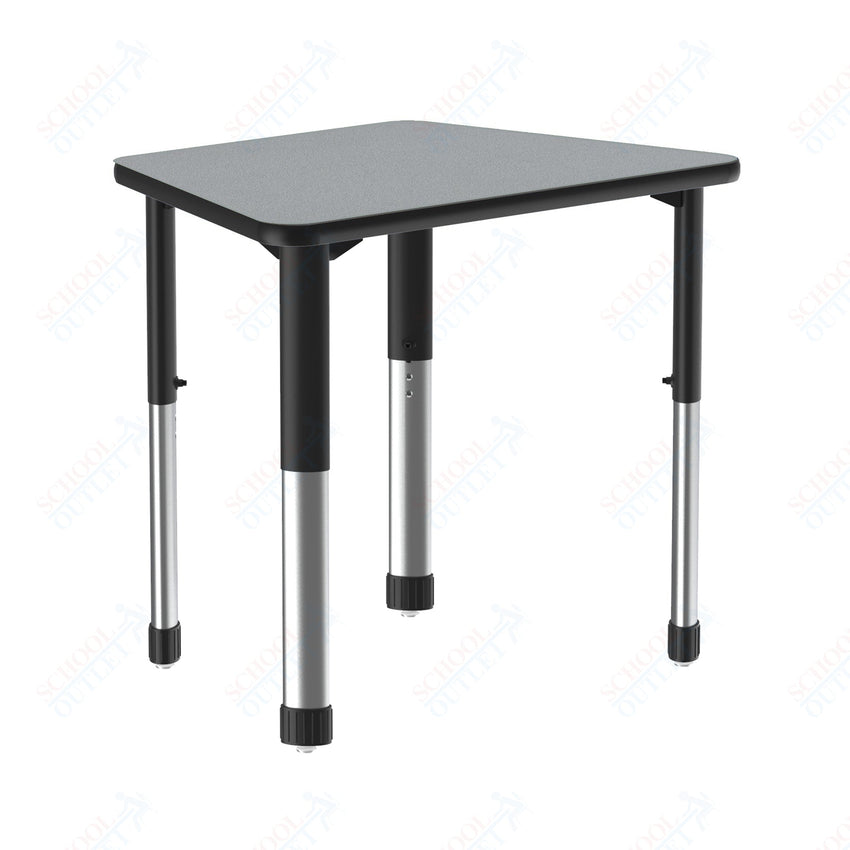 Correll Trapezoid Deluxe High Pressure Collaborative Desk 32"W x 22"L x 25 - 35"H Adjustable Height (COR - AD2232 - TRP - XX) - SchoolOutlet