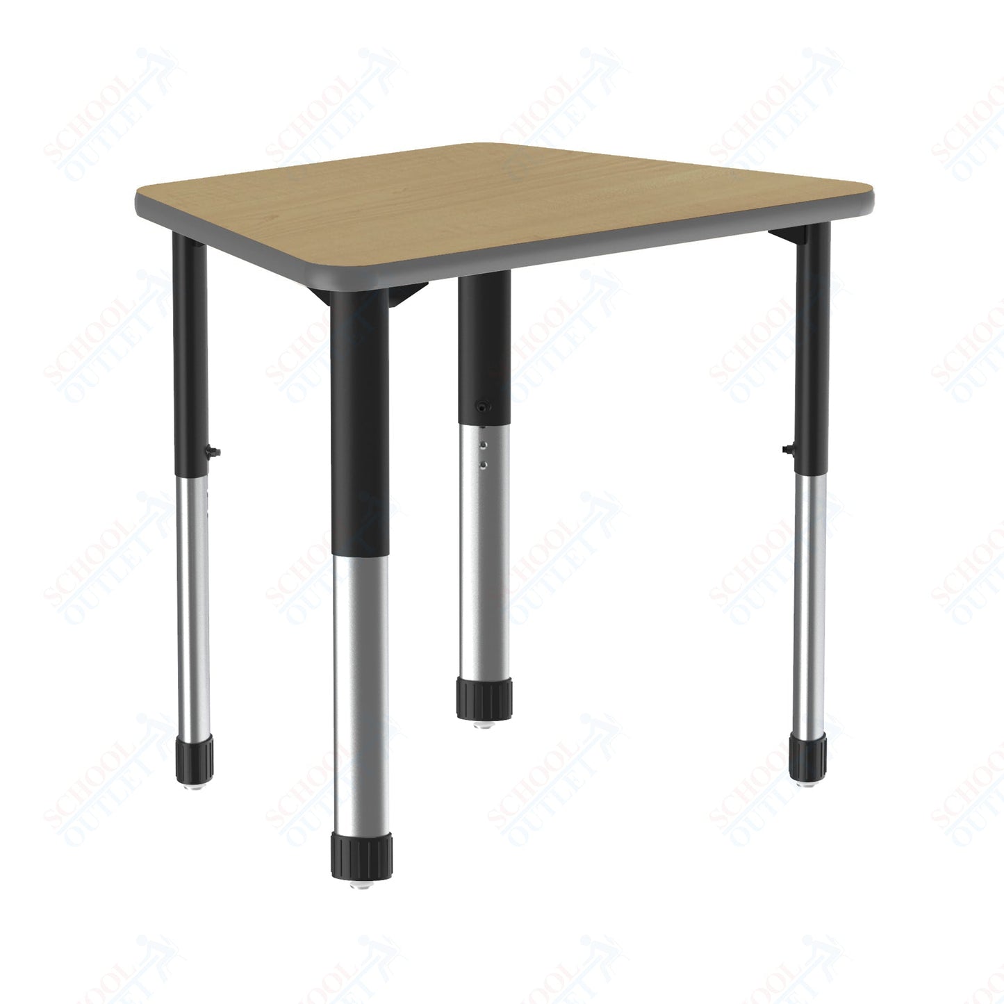 Correll Trapezoid Deluxe High Pressure Collaborative Desk 32"W x 22"L x 25 - 35"H Adjustable Height (COR - AD2232 - TRP - XX) - SchoolOutlet