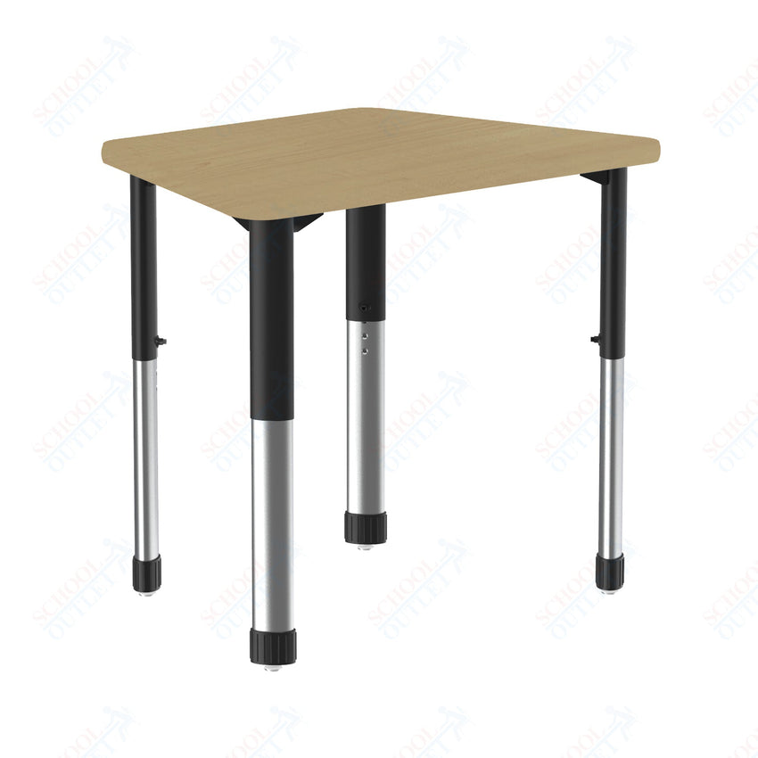 Correll Trapezoid Deluxe High Pressure Collaborative Desk 32"W x 22"L x 25 - 35"H Adjustable Height (COR - AD2232 - TRP - XX) - SchoolOutlet