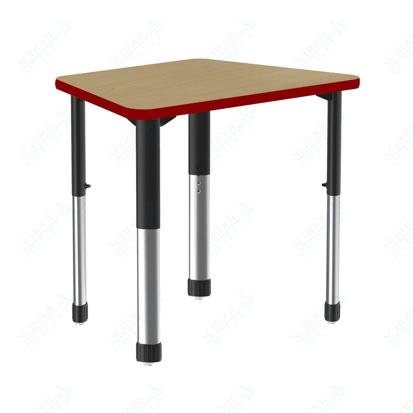 Correll Trapezoid Deluxe High Pressure Collaborative Desk 32"W x 22"L x 25 - 35"H Adjustable Height (COR - AD2232 - TRP - XX) - SchoolOutlet