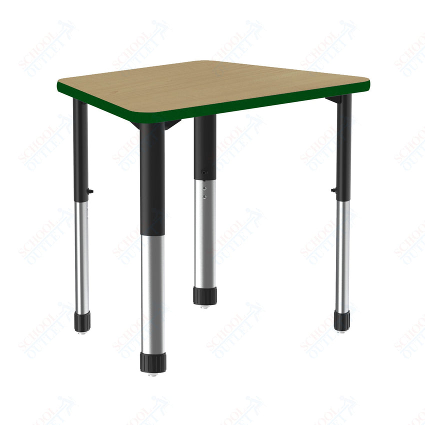 Correll Trapezoid Deluxe High Pressure Collaborative Desk 32"W x 22"L x 25 - 35"H Adjustable Height (COR - AD2232 - TRP - XX) - SchoolOutlet