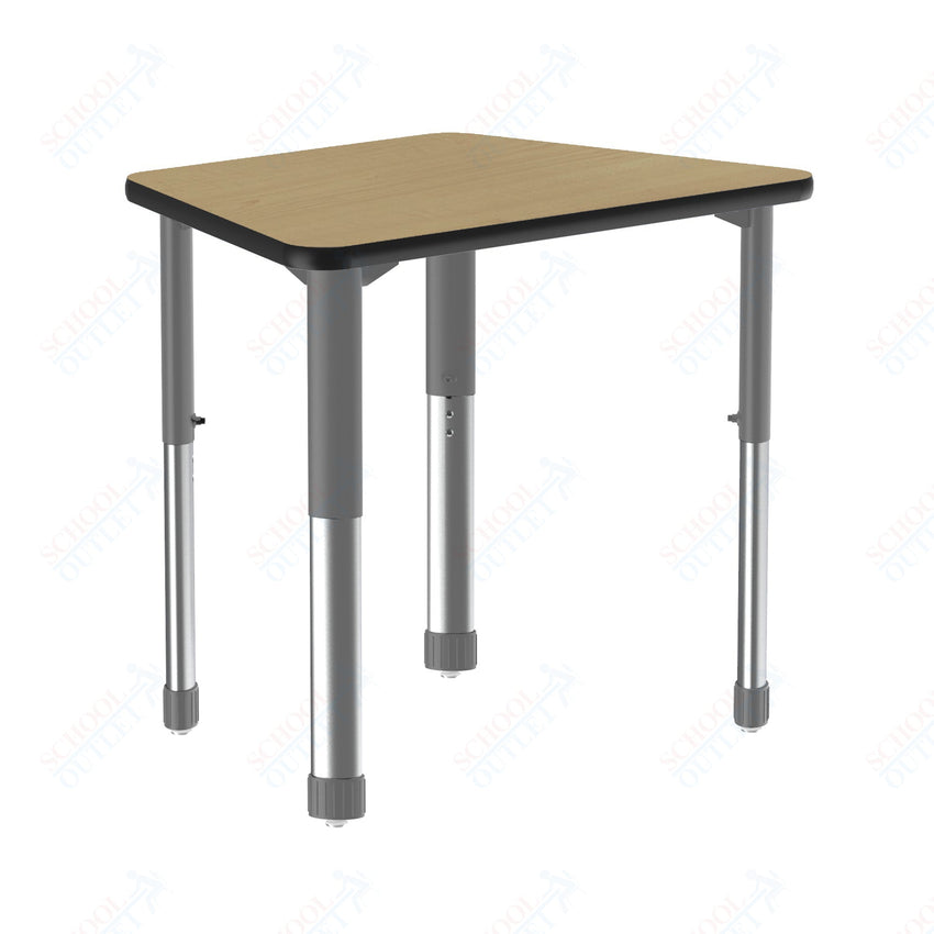 Correll Trapezoid Deluxe High Pressure Collaborative Desk 32"W x 22"L x 25 - 35"H Adjustable Height (COR - AD2232 - TRP - XX) - SchoolOutlet