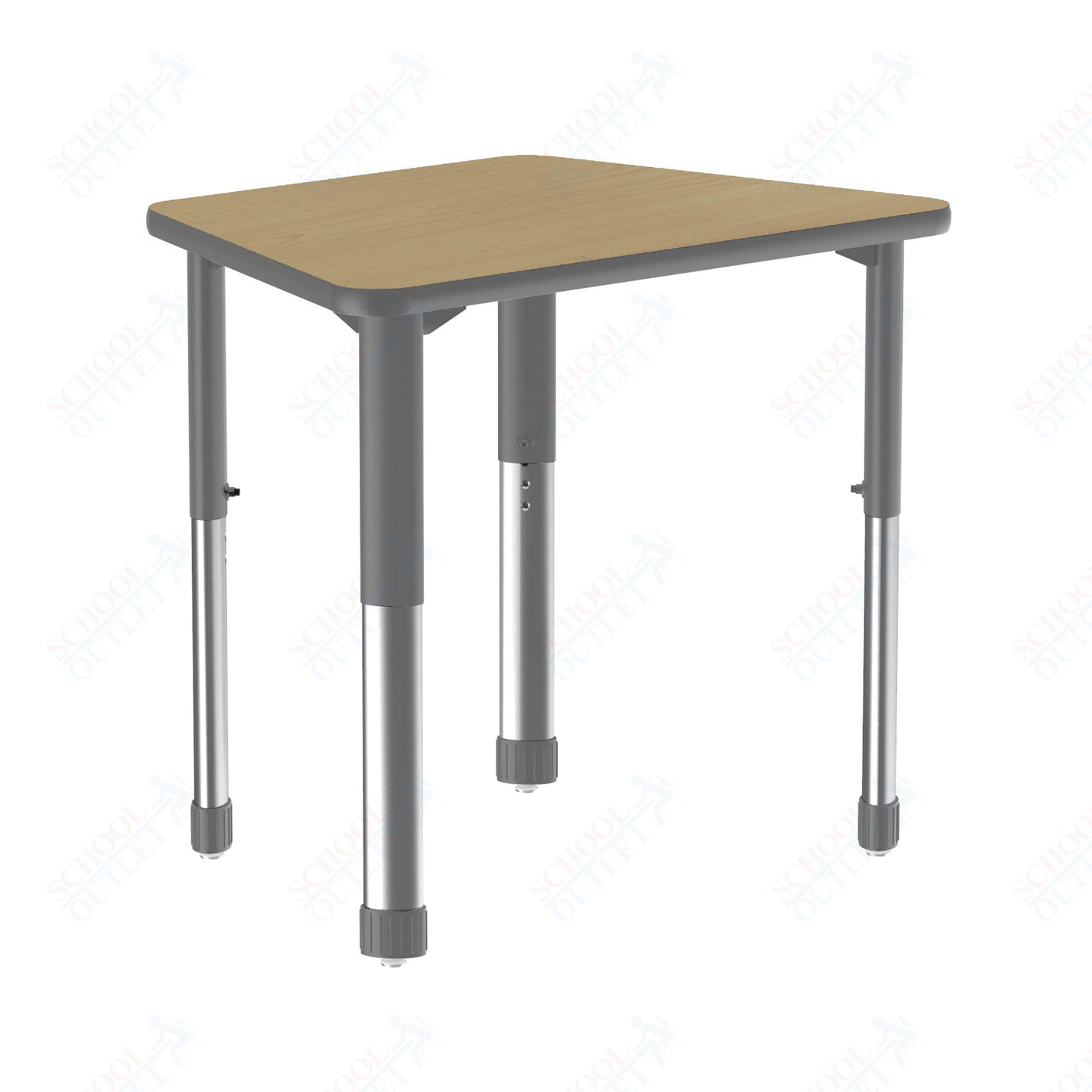 Correll Trapezoid Deluxe High Pressure Collaborative Desk 32"W x 22"L x 25 - 35"H Adjustable Height (COR - AD2232 - TRP - XX) - SchoolOutlet