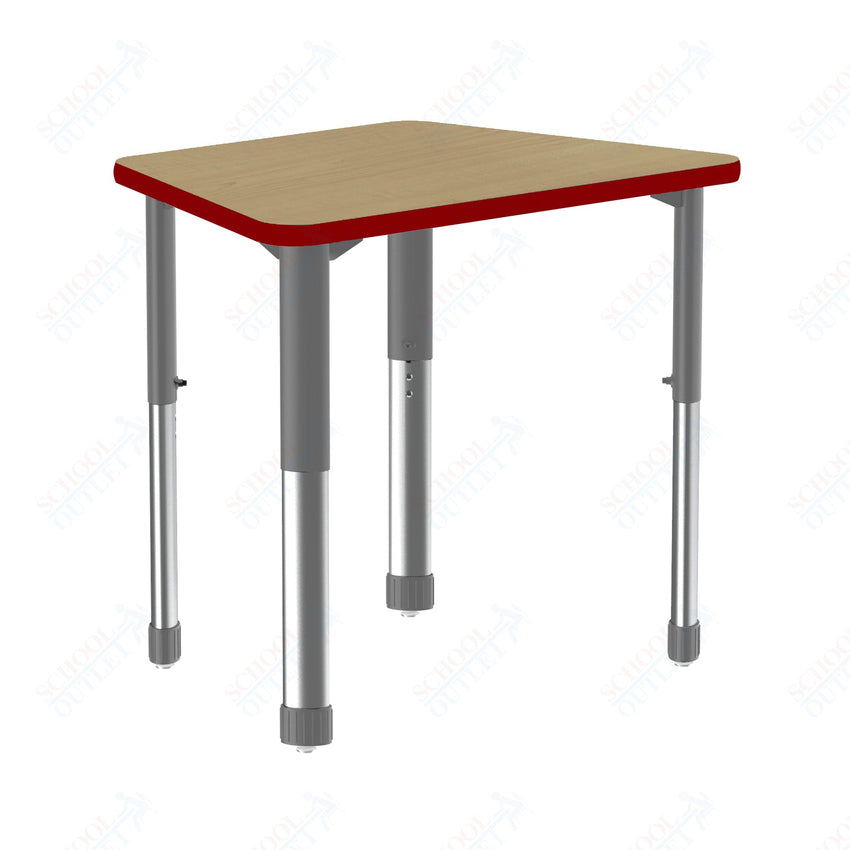 Correll Trapezoid Deluxe High Pressure Collaborative Desk 32"W x 22"L x 25 - 35"H Adjustable Height (COR - AD2232 - TRP - XX) - SchoolOutlet