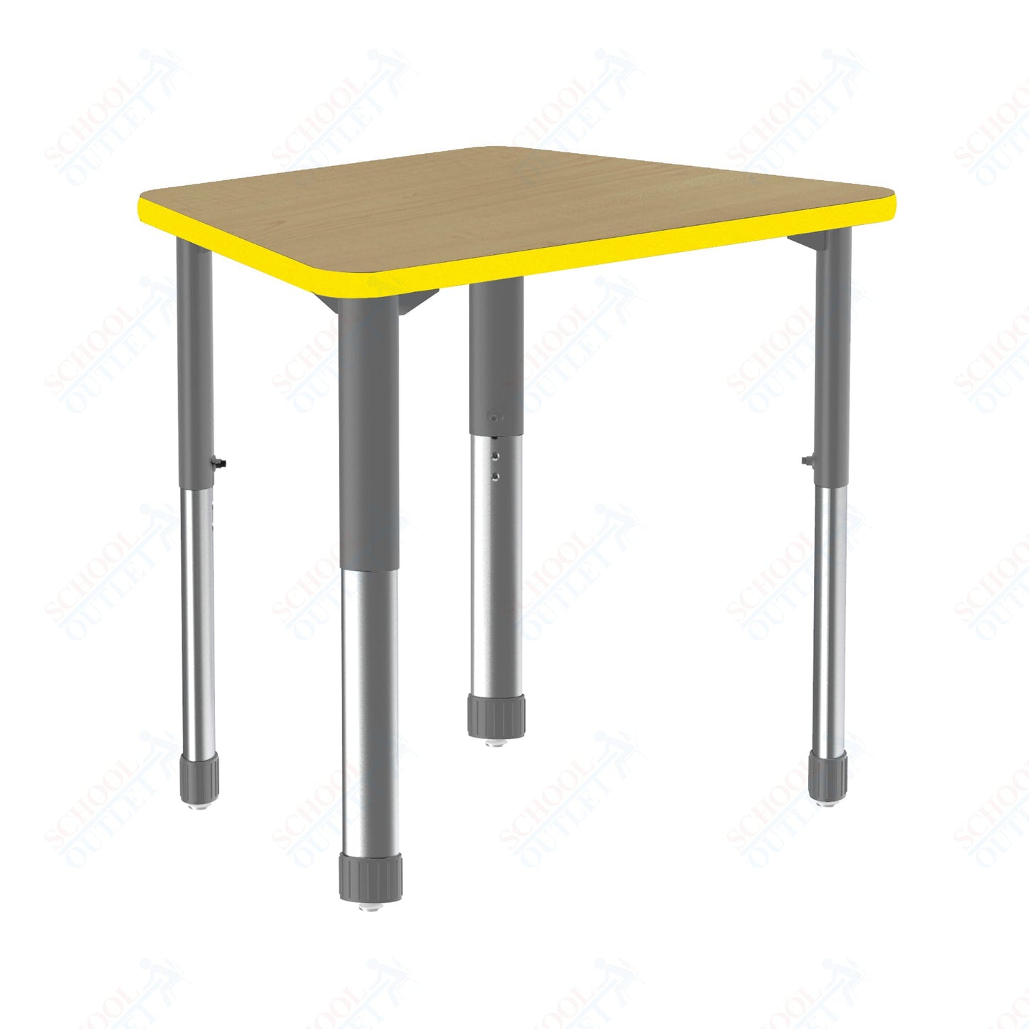 Correll Trapezoid Deluxe High Pressure Collaborative Desk 32"W x 22"L x 25 - 35"H Adjustable Height (COR - AD2232 - TRP - XX) - SchoolOutlet