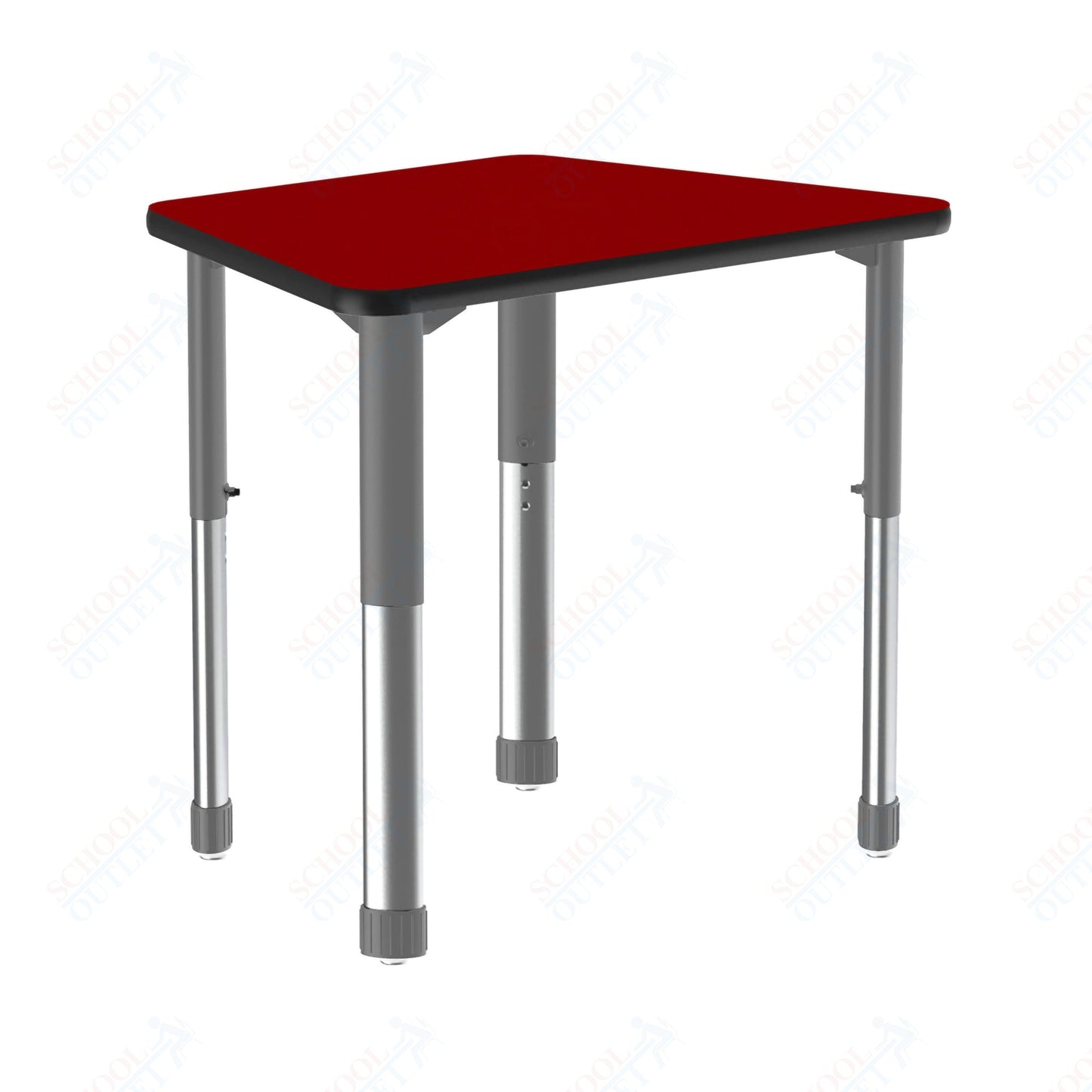 Correll Trapezoid Deluxe High Pressure Collaborative Desk 32"W x 22"L x 25 - 35"H Adjustable Height (COR - AD2232 - TRP - XX) - SchoolOutlet