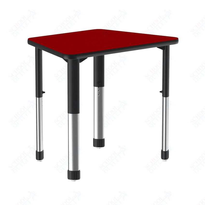 Correll Trapezoid Deluxe High Pressure Collaborative Desk 32"W x 22"L x 25 - 35"H Adjustable Height (COR - AD2232 - TRP - XX) - SchoolOutlet