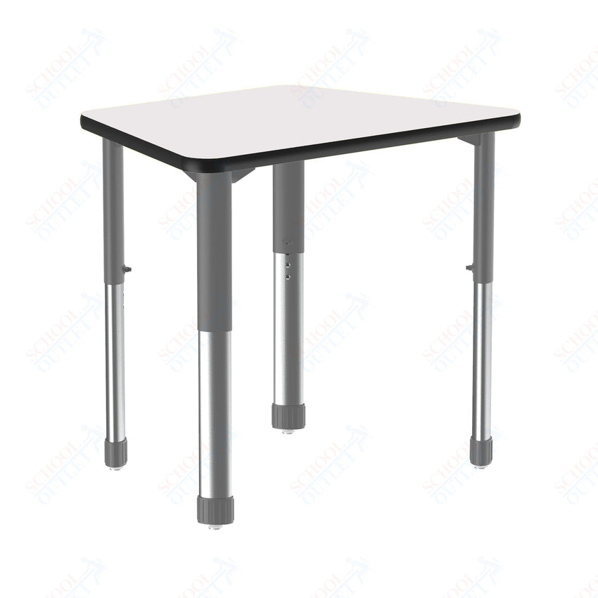 Correll Trapezoid Deluxe High Pressure Collaborative Desk 32"W x 22"L x 25 - 35"H Adjustable Height (COR - AD2232 - TRP - XX) - SchoolOutlet